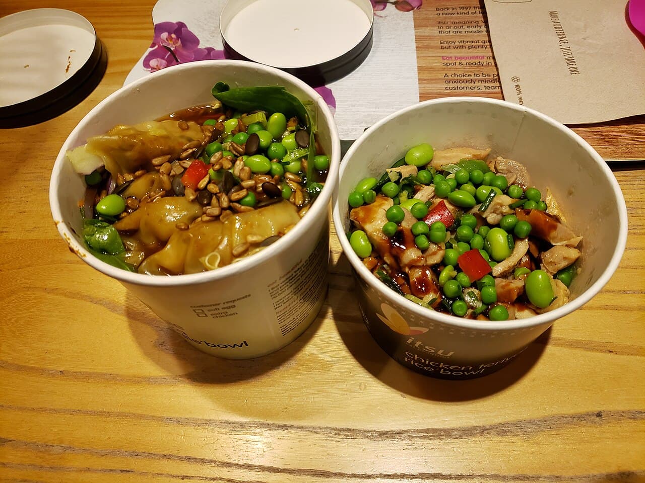 Teriyaki rice bowl with sides