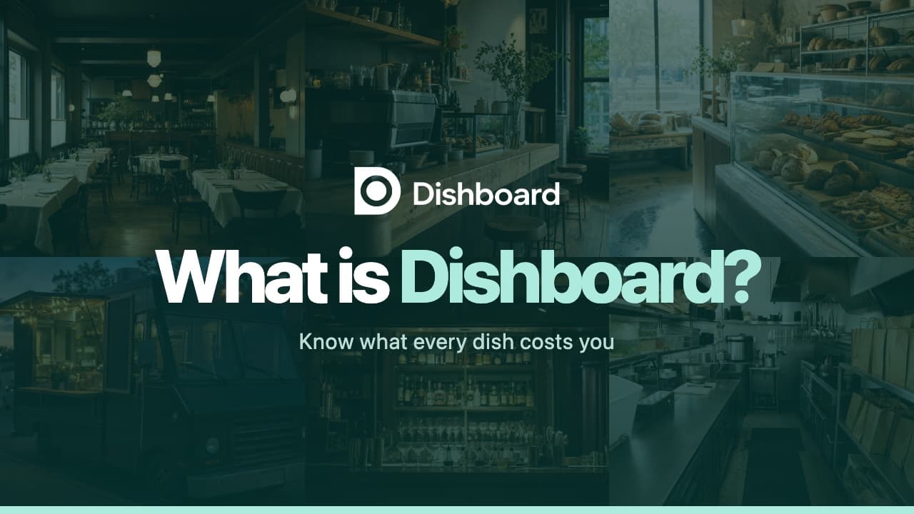 A dish being costed in Dishboard